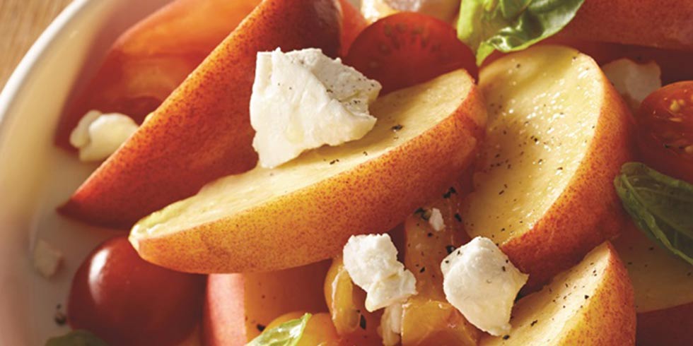 Sweet Peach and Goat Cheese Salad